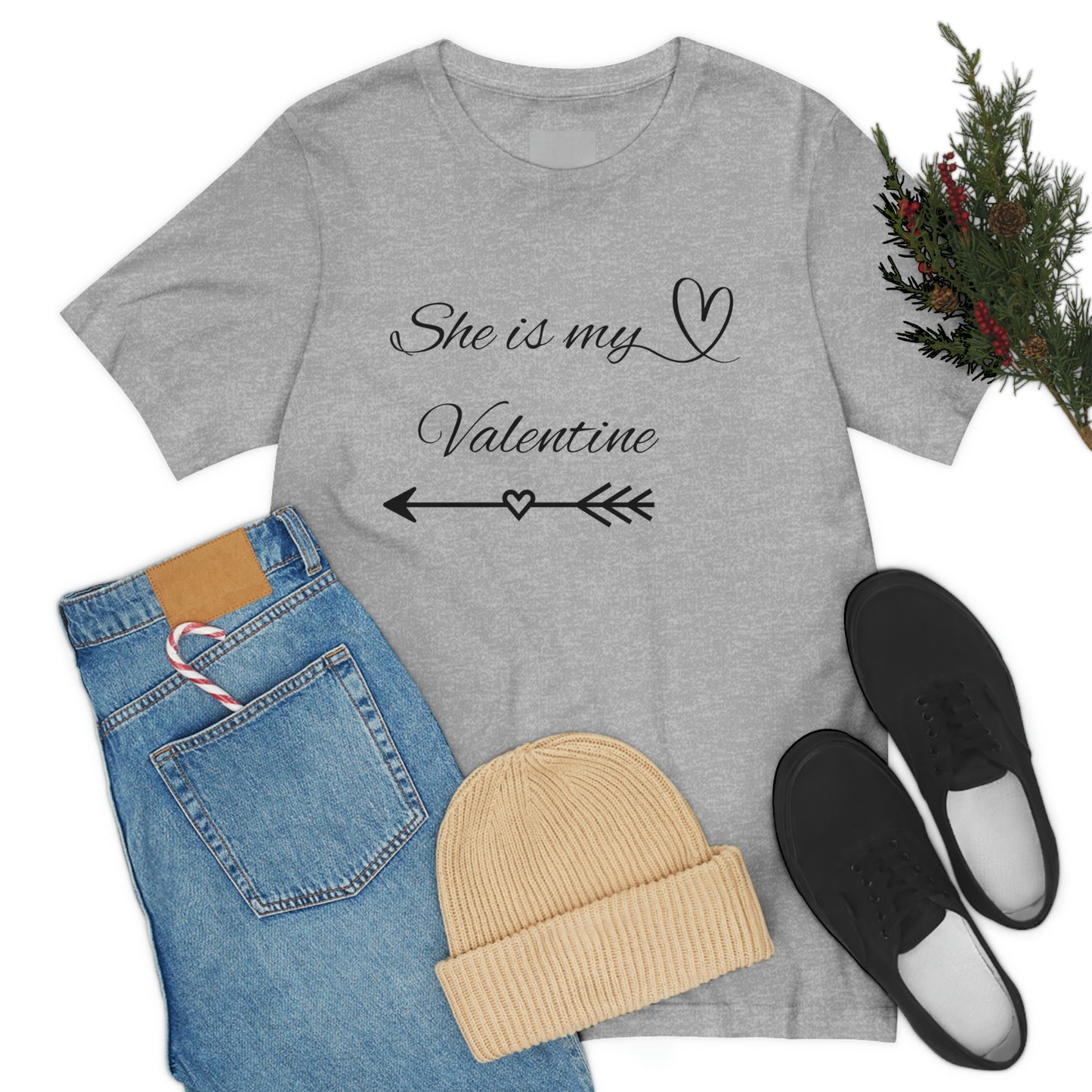 She is My Valentine, Dark Letters, Shirt