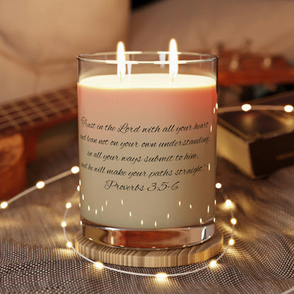 Proverbs 3:5-6 Candle, 11oz