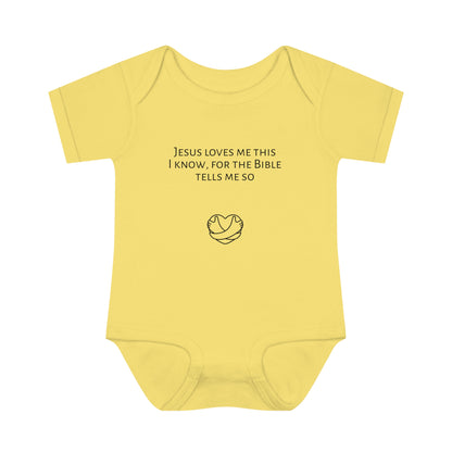 Jesus Loves Me, Infant Baby Rib Bodysuit