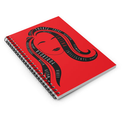 Fuerza Latina Red Spiral Notebook - Ruled Line